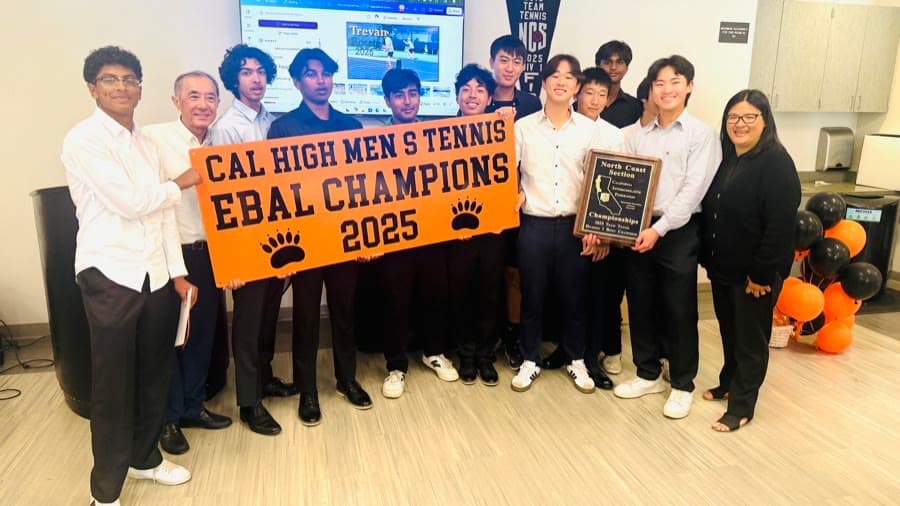 Cal High men's tennis team, 2025 EBAL champions