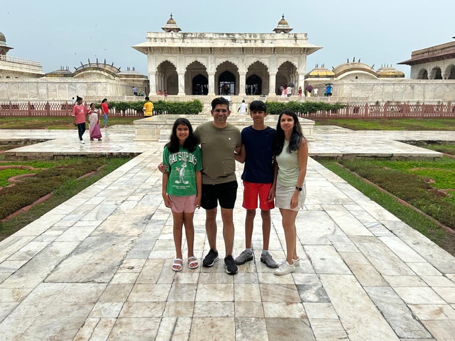 Arjan with family on a trip in India